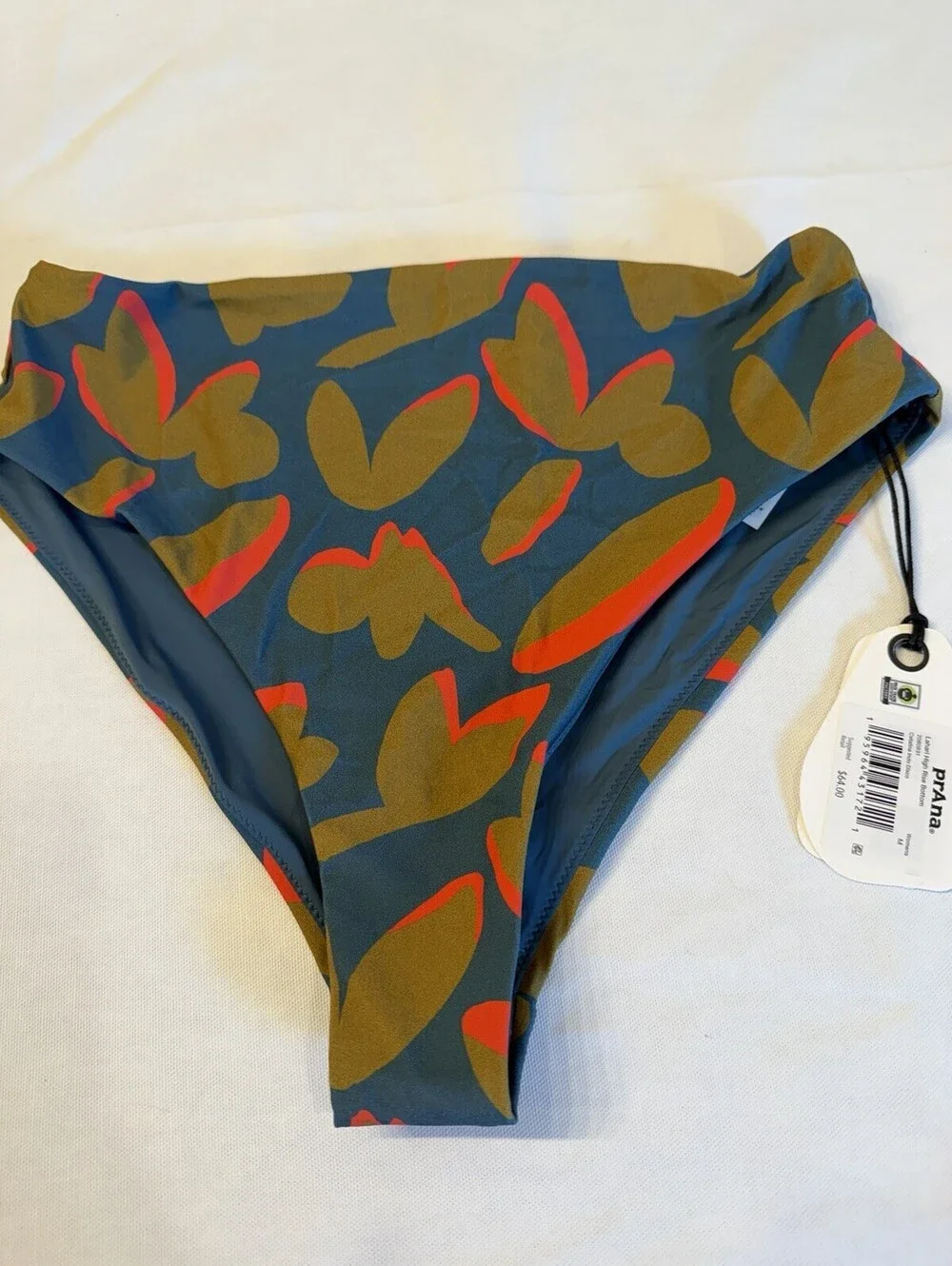 Prana Lahari High Rise Bikini Bottom Catalina Indo Disco Women’s M NWT Swim